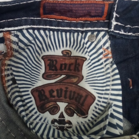 Rock Revival NWOT Women's Jeans 26 Ynes Skinny Embellished Embroidered - Picture 8 of 12